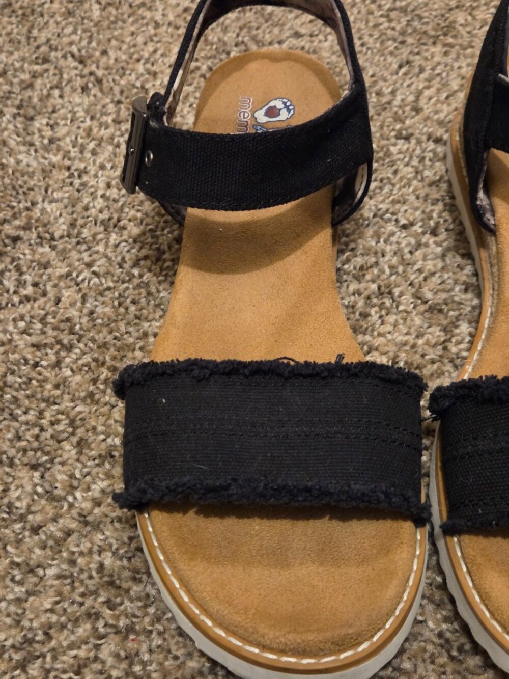BOBS Skechers Black Buckle Sandals - Picture 2 of 5
